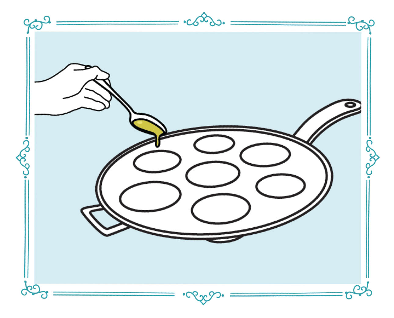 Picture of How to roll an aebleskiver.