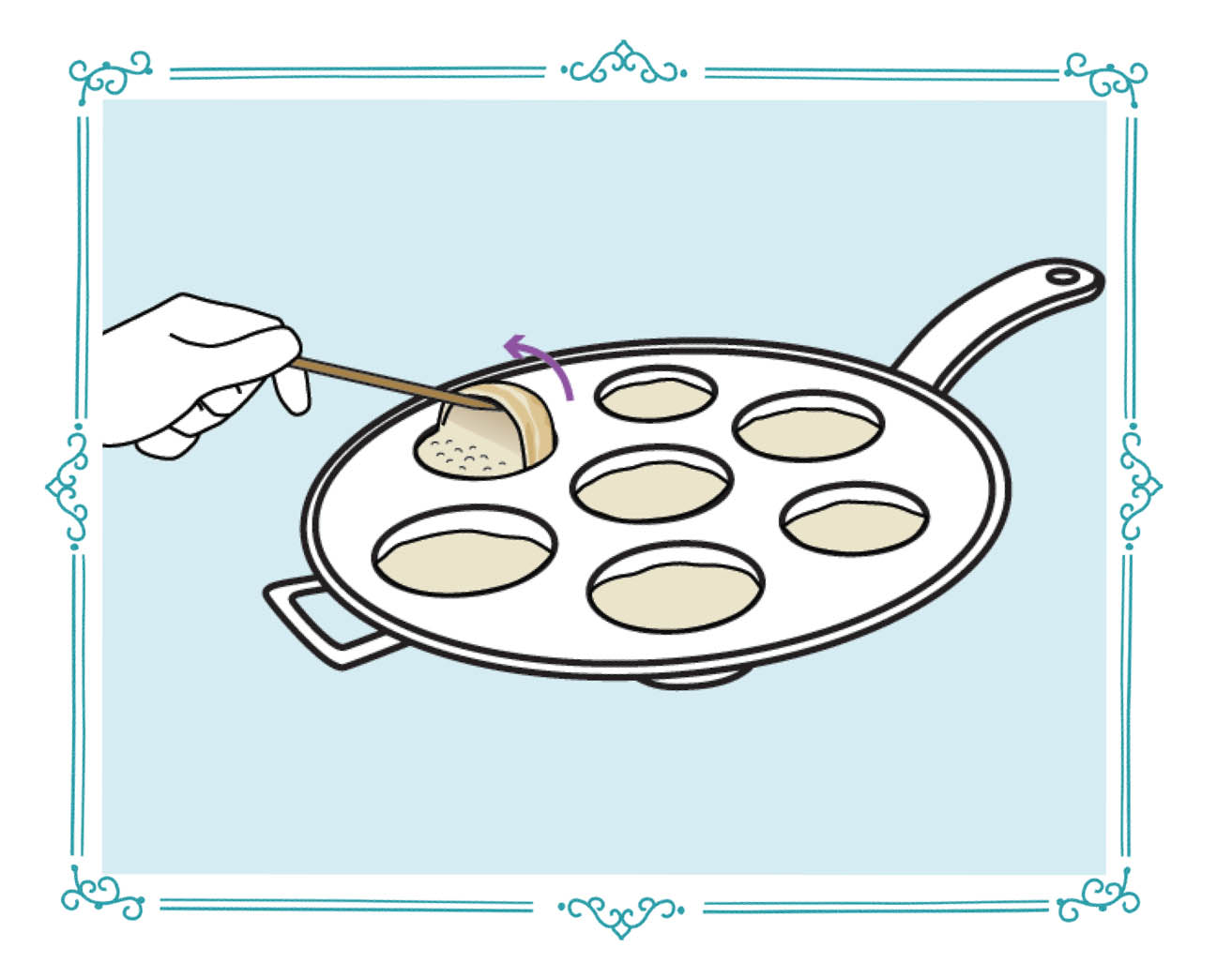 Picture of How to roll an aebleskiver.