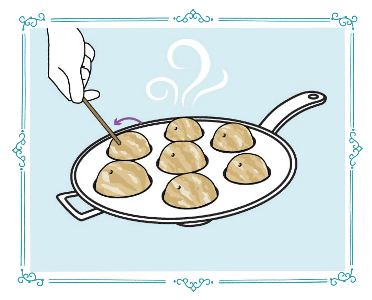 Picture of How to roll an aebleskiver.