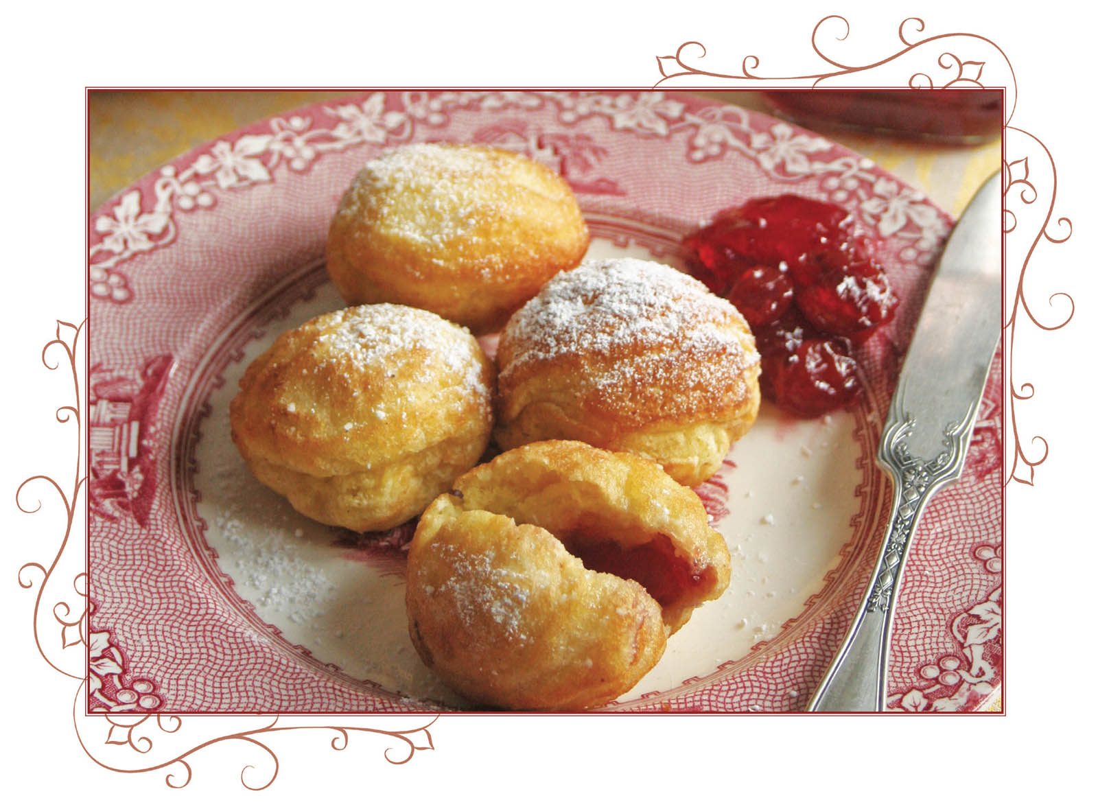 Picture of cherry aebleskiver.