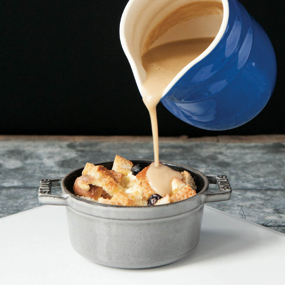 Picture of Maple cream syrup over sweet strata.