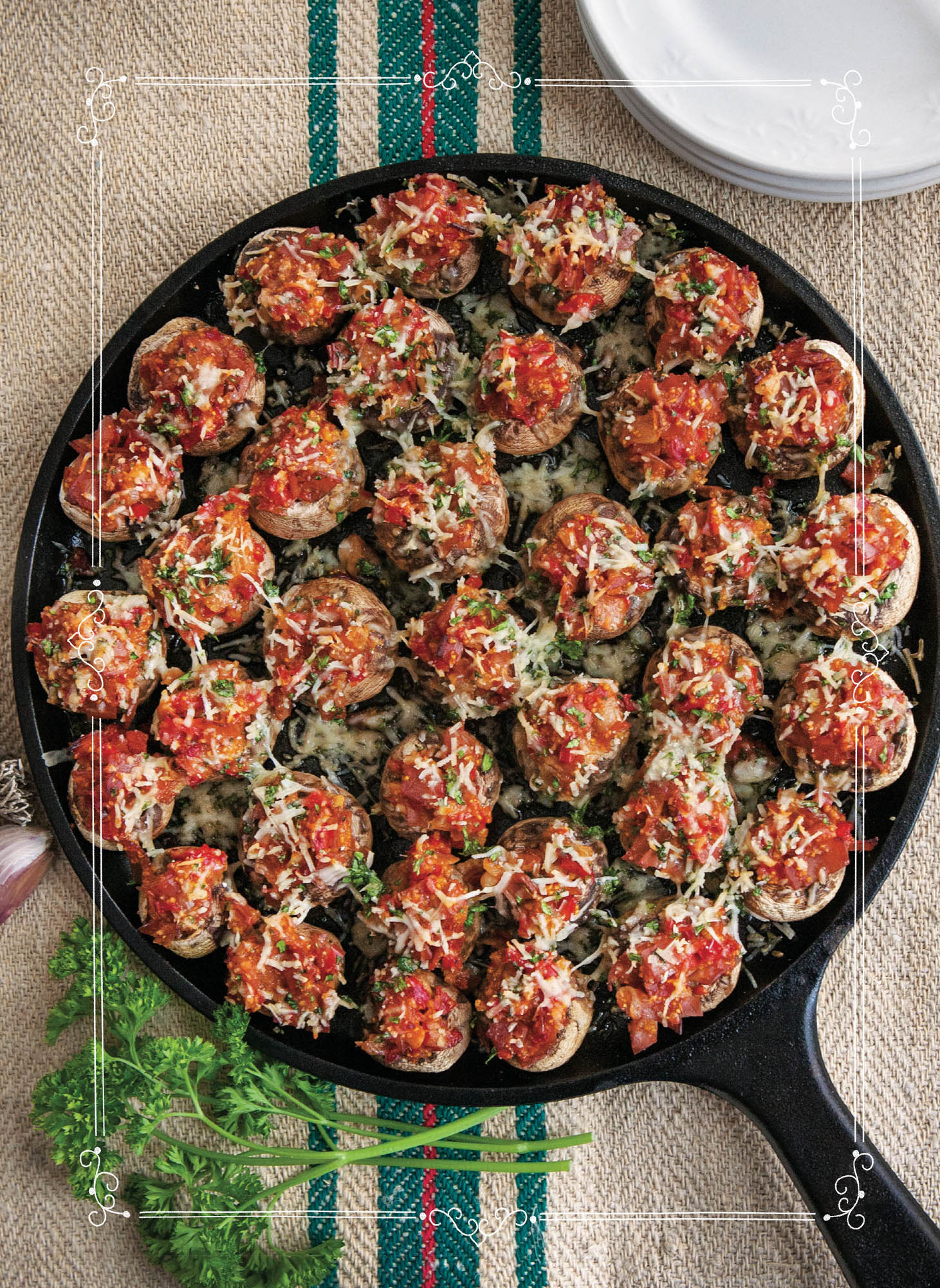 Picture of Prosciutto & Polenta Stuffed Mushrooms .