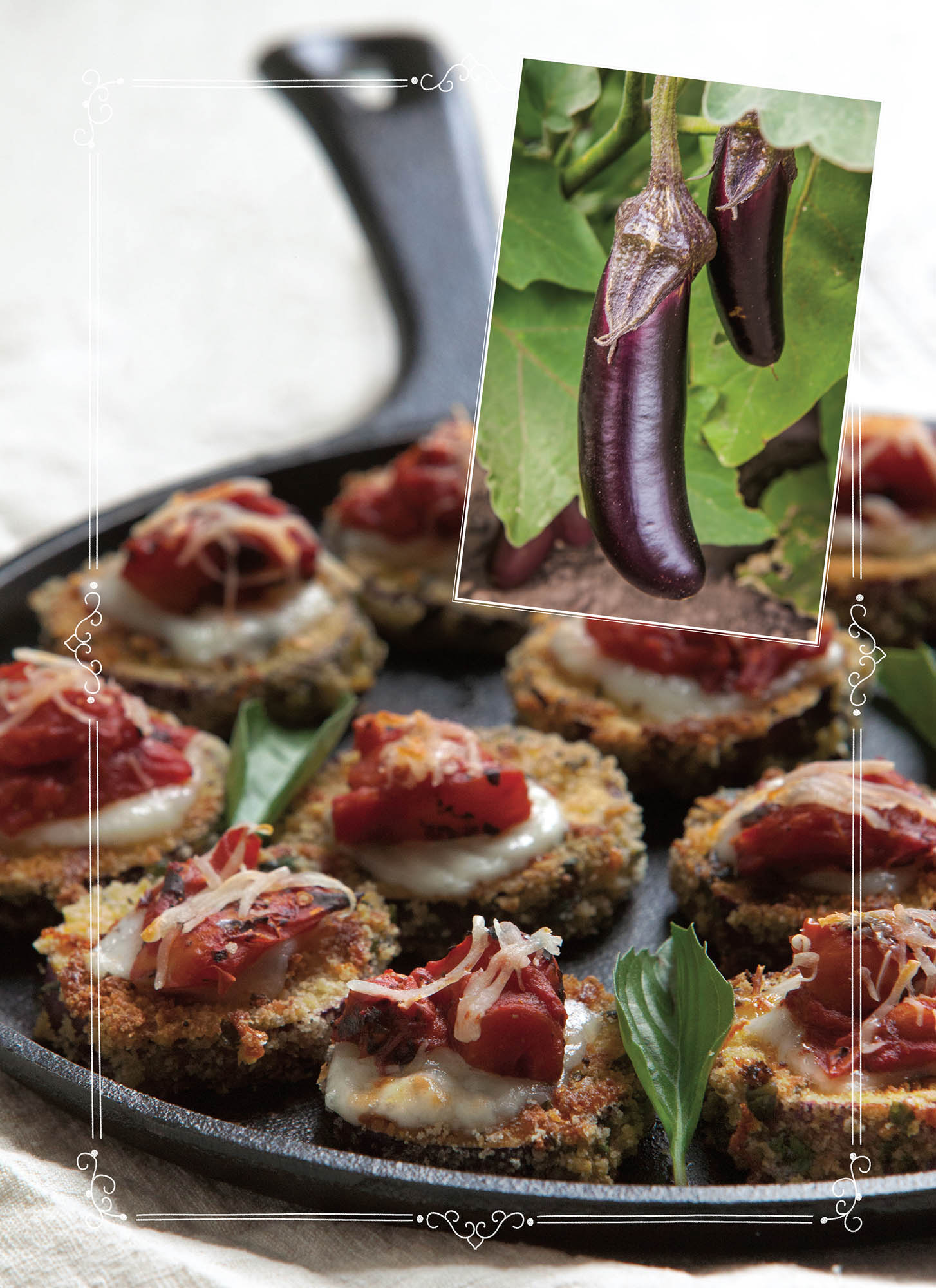 Picture of Eggplant Parmesan Rounds.