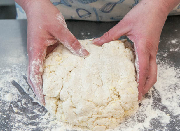 Picture of biscuits process.