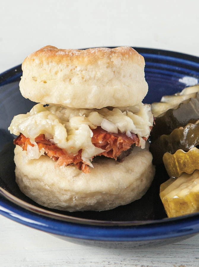 Picture of Smoked Salmon Slider with cheese