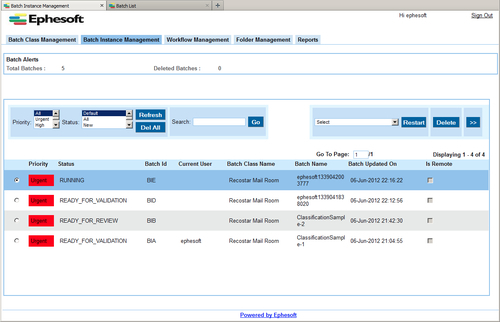 Batch Instance Management