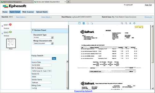 Configure Ephesoft to use the RecoStar project