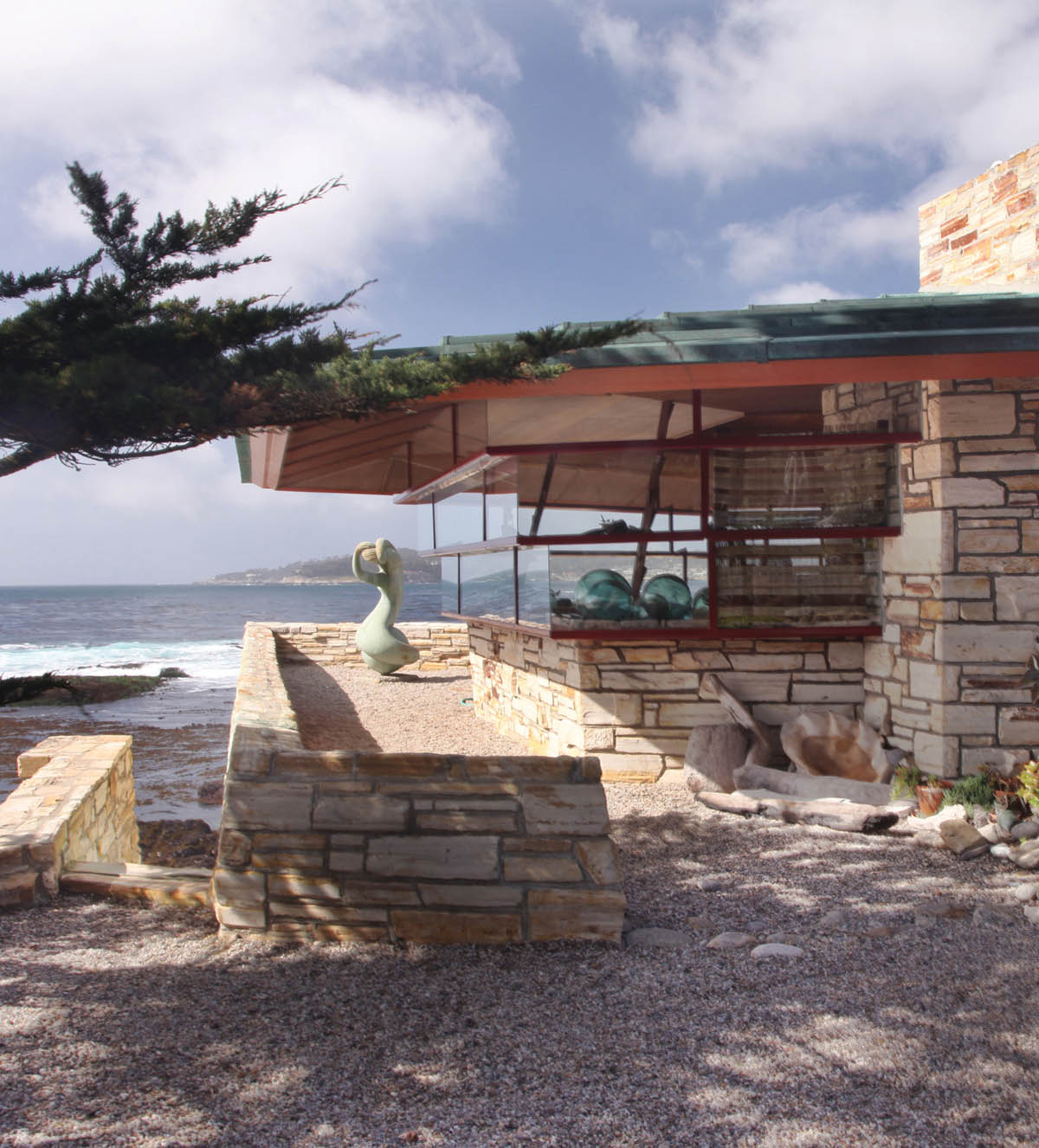 Walker House, Carmel, California (1948–54), detail of south side.