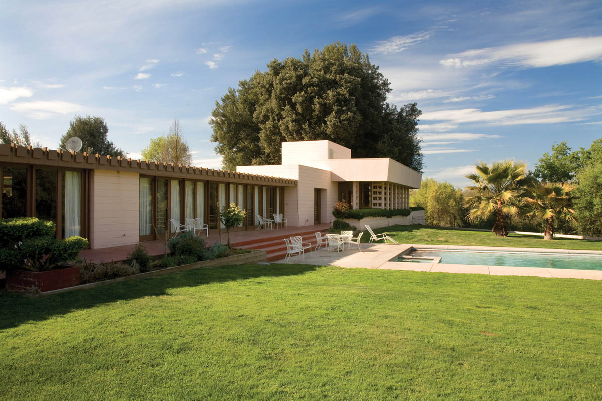 Walton House, view of east side with pool