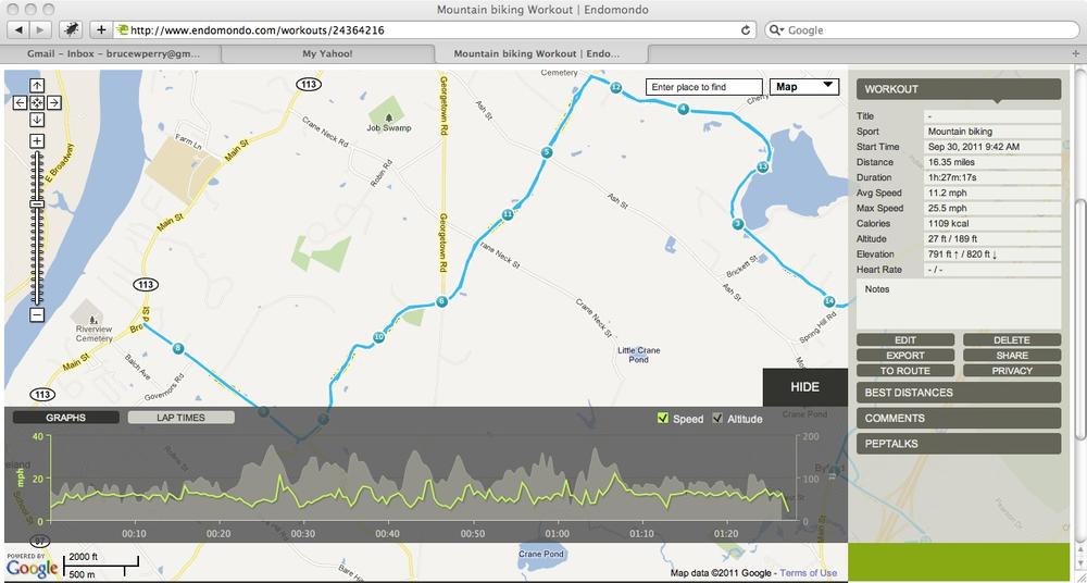 Endomondo maps and stats