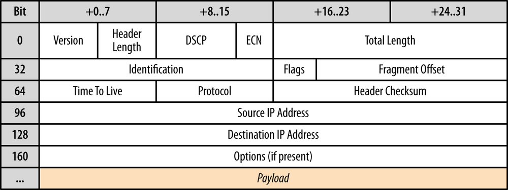 IPv4 header (20 bytes)