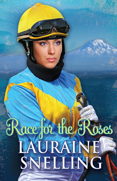 Image: The cover for Race for the Roses, picturing a young woman in Jockey gear.