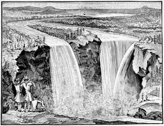 First Picture of Niagara, by Father Hennepin—1697.