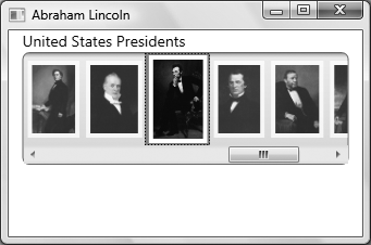 The Presidential Browser application makes use of some slightly subtler animations, but most of it still takes place in the XAML.