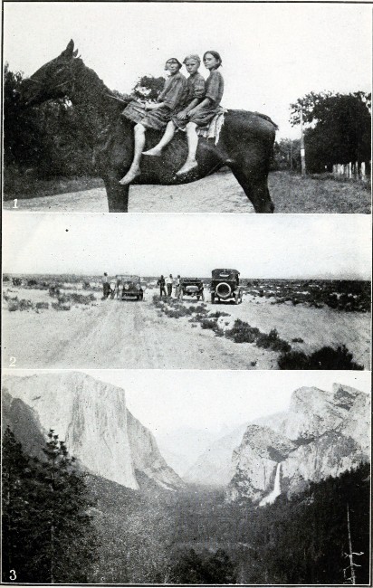 1. Driving Home the Cows. 2. Meeting in the Great American Desert. 3. Bridal Veil from Artist's Point, Yosemite Valley.