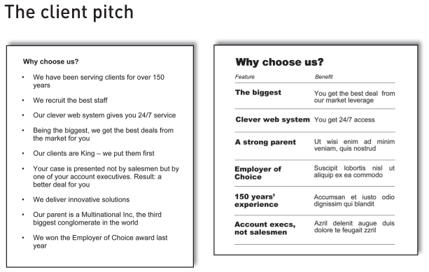 The client pitch