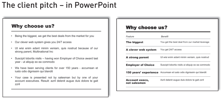 The client pitch – in PowerPoint