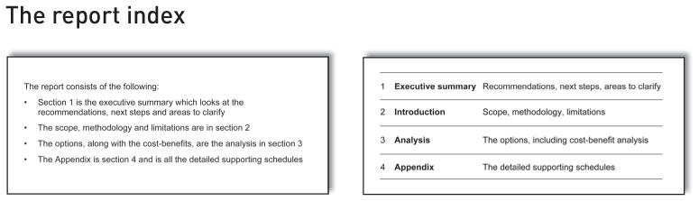 The report index