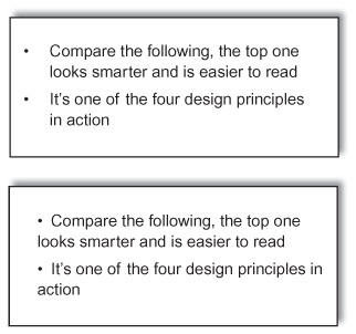 Compare the following