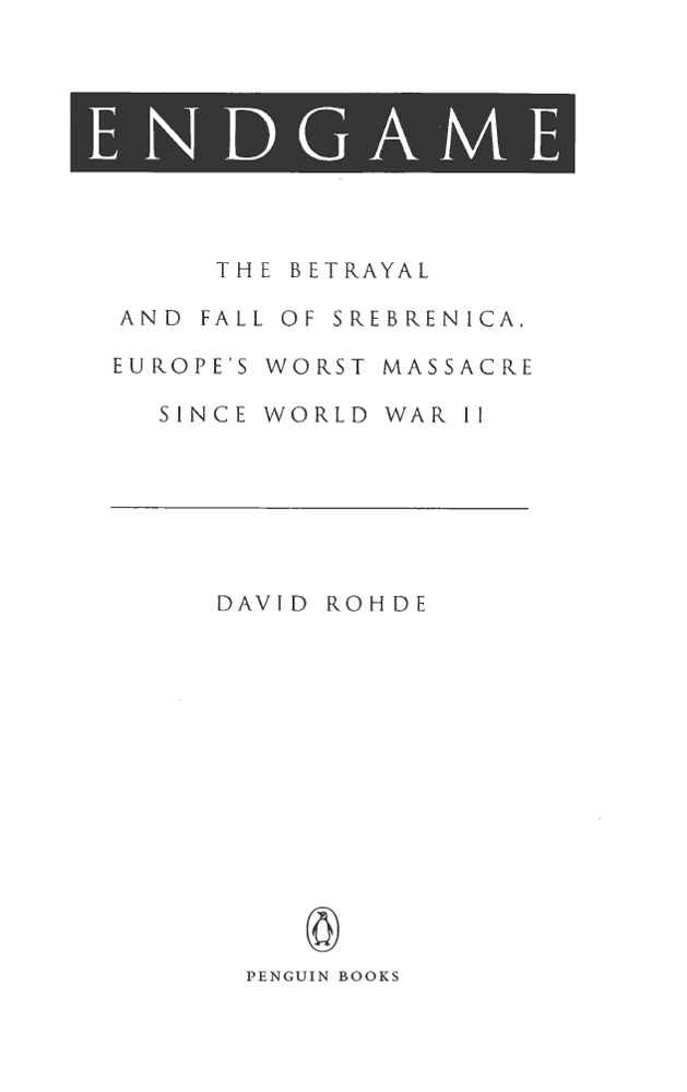 Cover images for Endgame: The Betrayal and Fall of Srebrenica, Europe’s Worst Massacre Since World War II