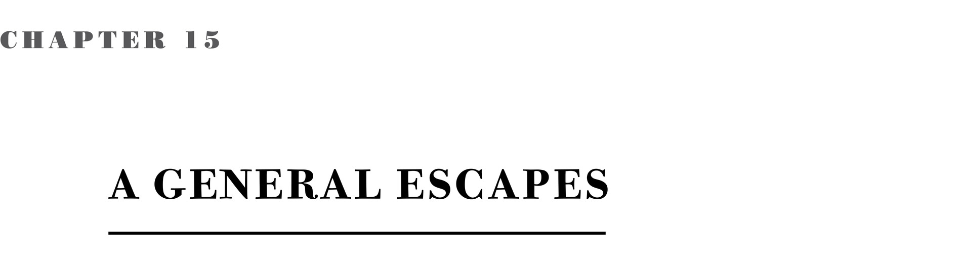 Chapter 15 A General Escapes