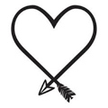 heart made of an arrow