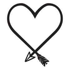 heart made of an arrow