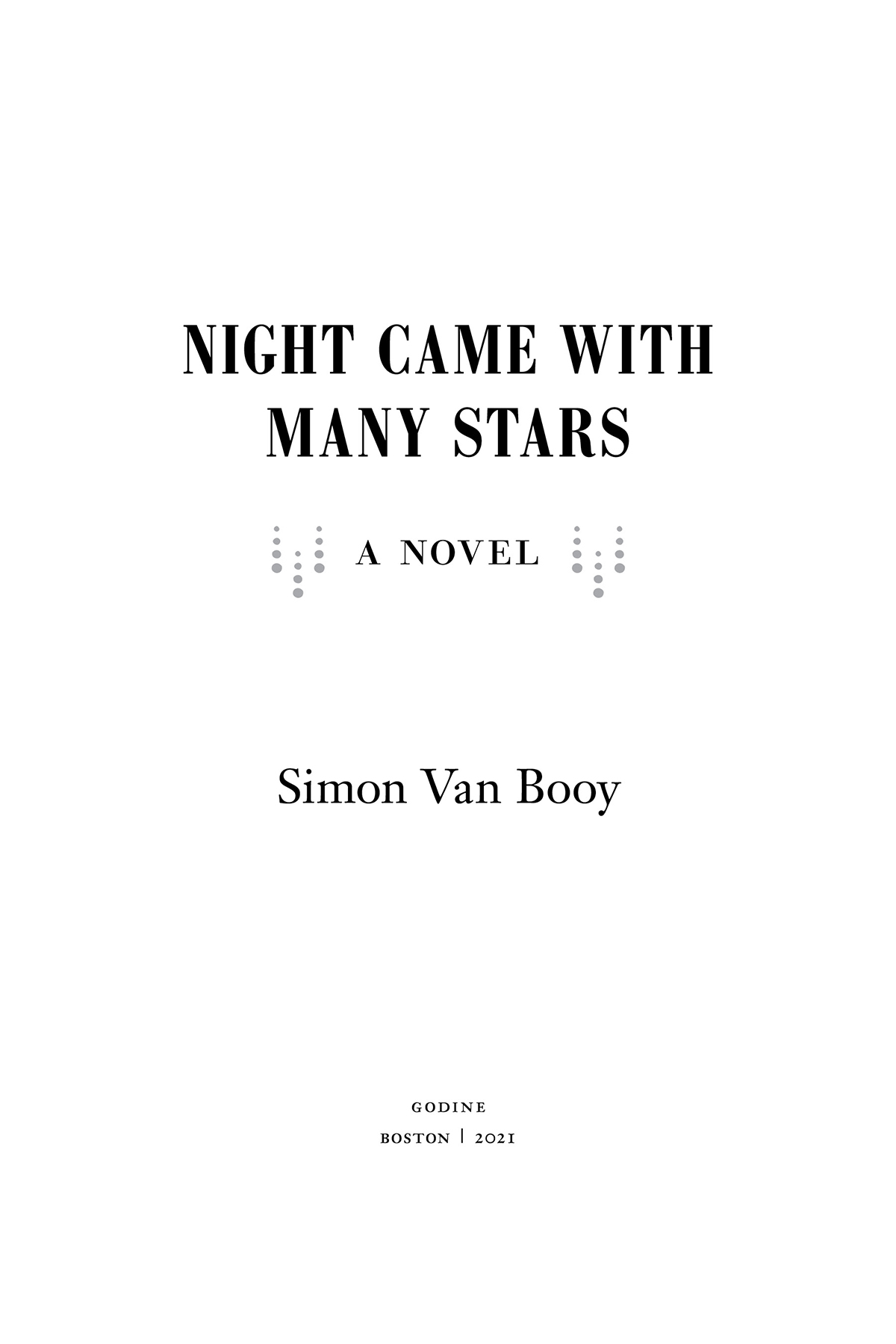 Night Came With Many Stars title page