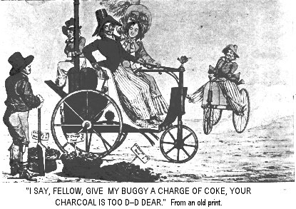 “Fellow, Give my Buggy A Charge of Coke, Your Charcoal is Too D—d Dear.” From an old print