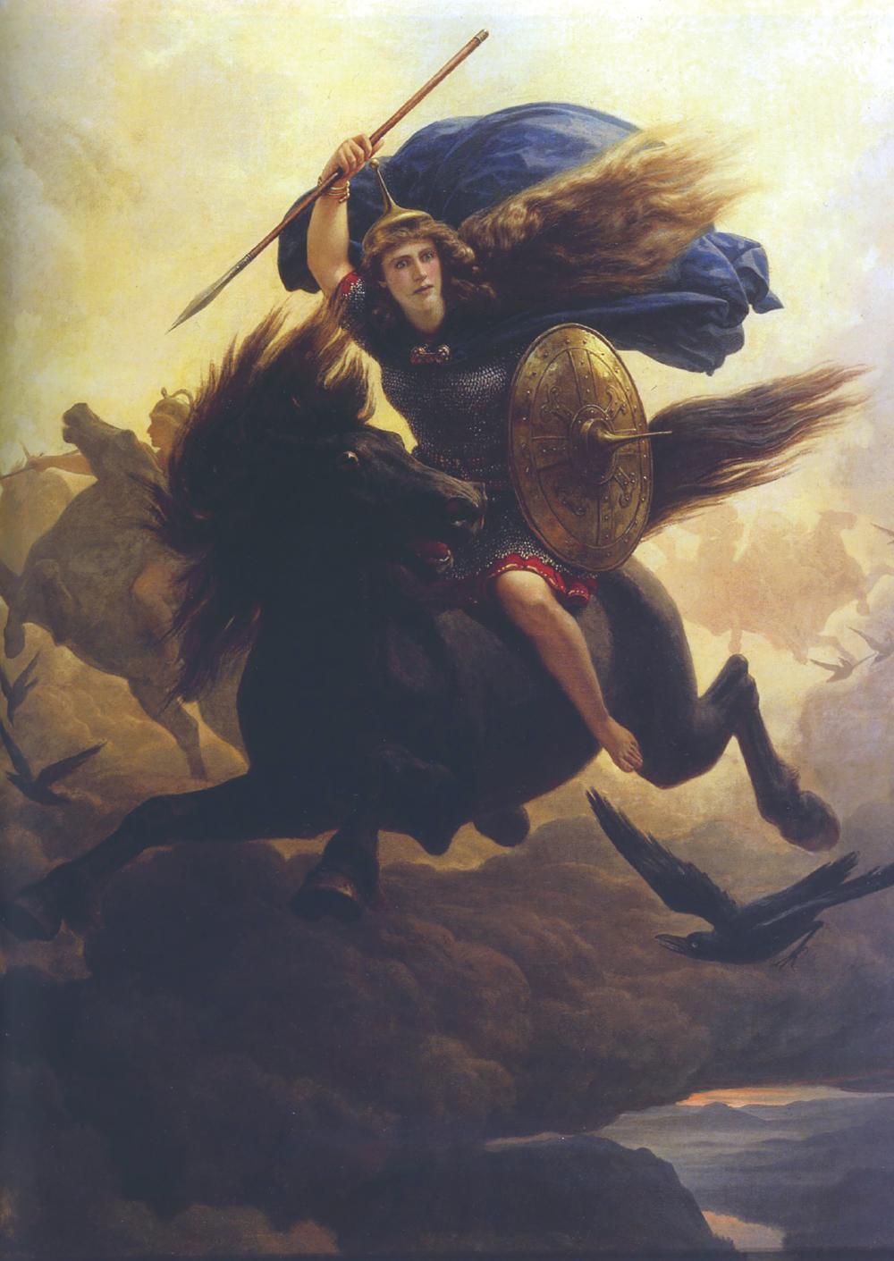 8. Peter Nicolai Arbo, La cavalcata delle walkirie, 1864.