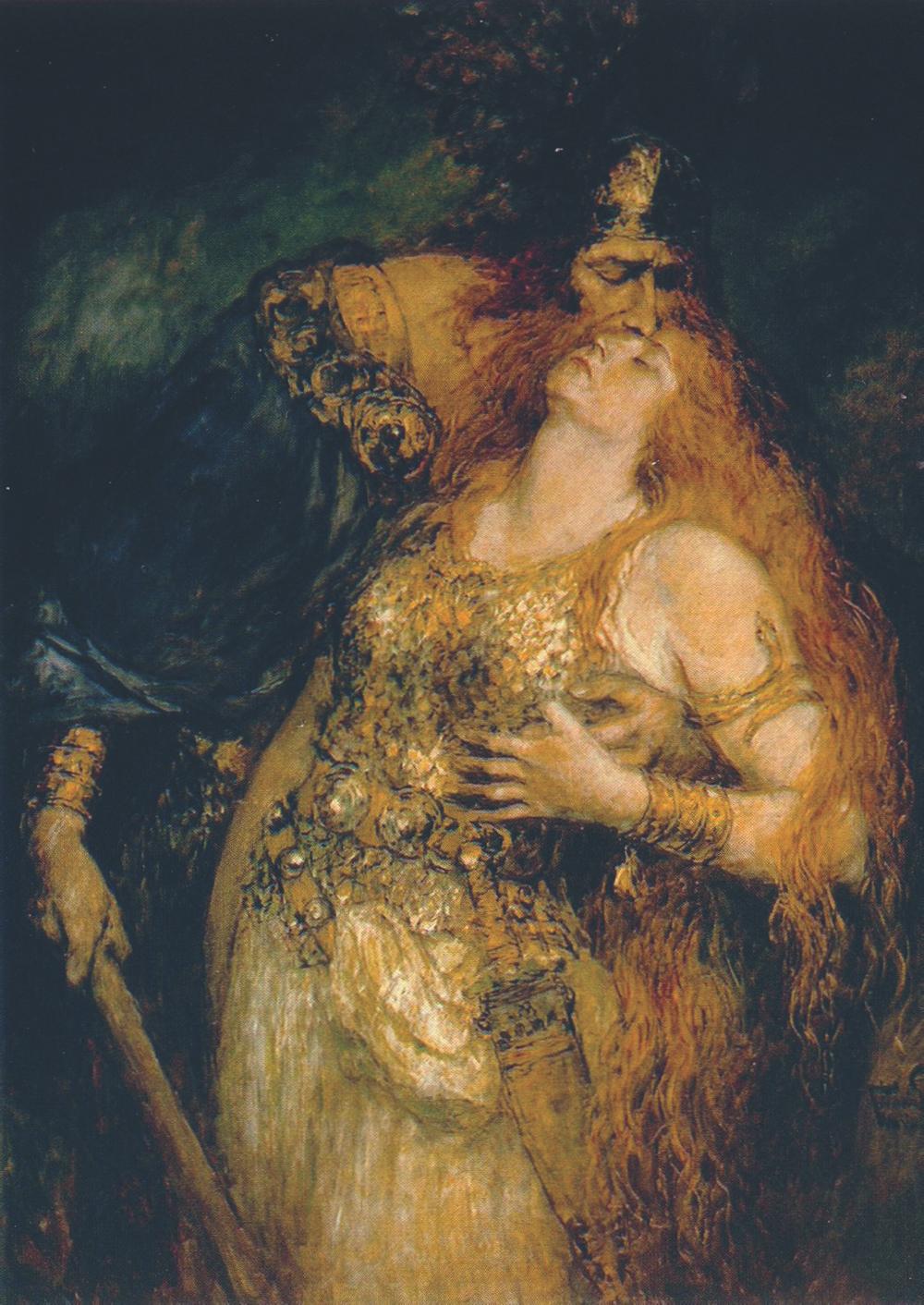 9. Ferdinand Leeke, L’addio di Wotan a Brünnhilde, 1875.