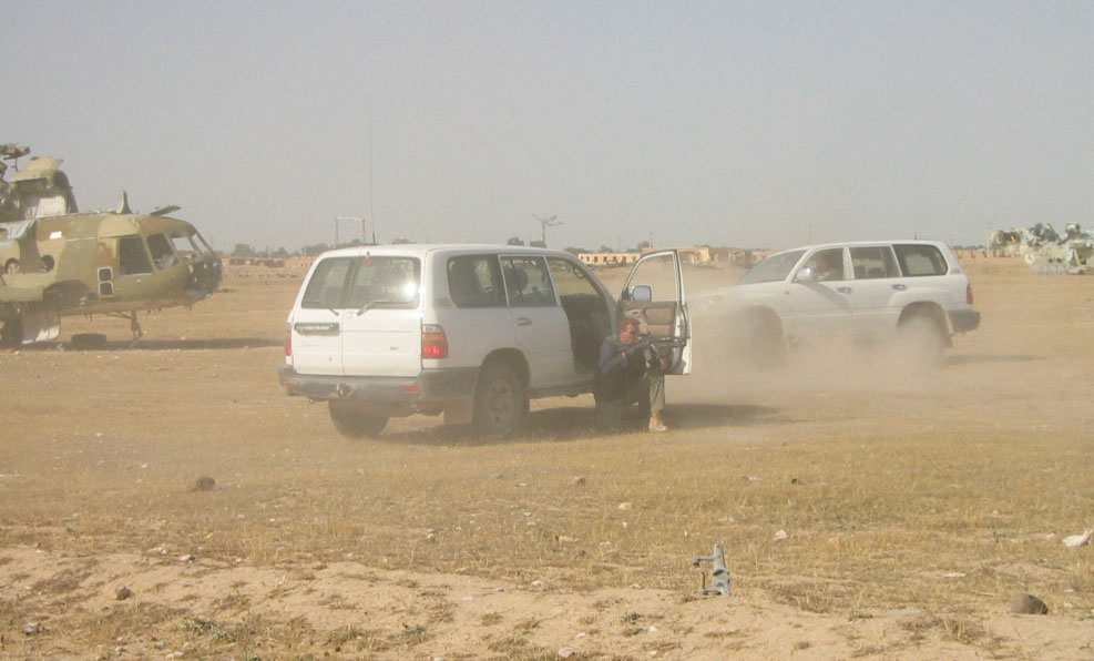 At Bagram airbase SBS lads practise assaulting from a vehicle and ambush, as they prepared to do battle with the terrorists.