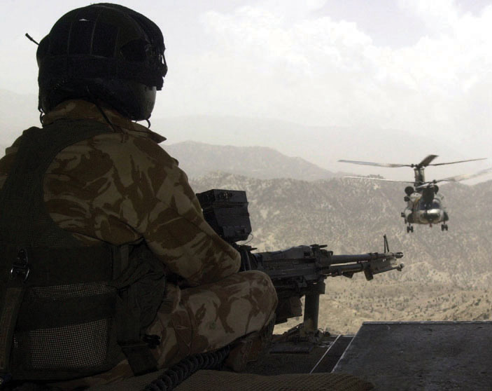 Flying in line astern, MH47 Chinooks deployed special forces teams deep into hostile Afghan terrain.