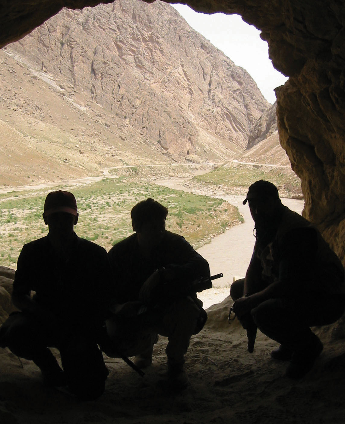 SBS soldiers in cave entrance. They fought their way into caverns in Afghanistan, and found huge caches of Al Qaeda and Taliban weaponry.