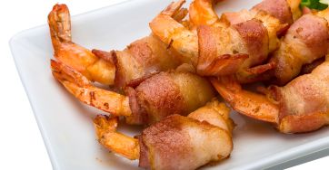 Air Fried Bacon Wrapped Shrimp for Bariatric Eating