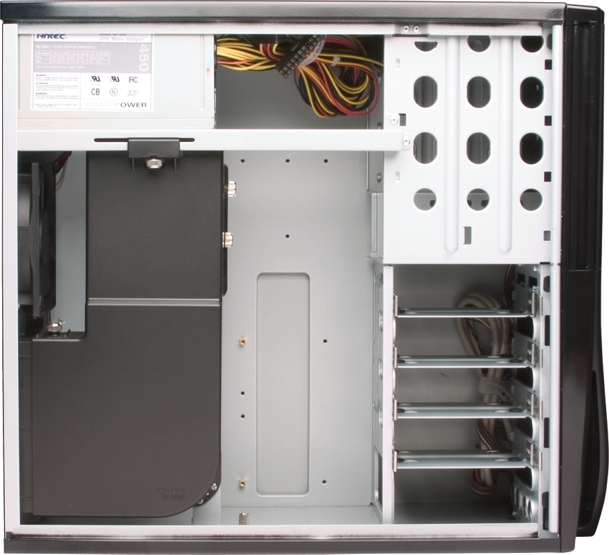 Interior view of the Antec Sonata II mini-tower case (image courtesy of Antec)