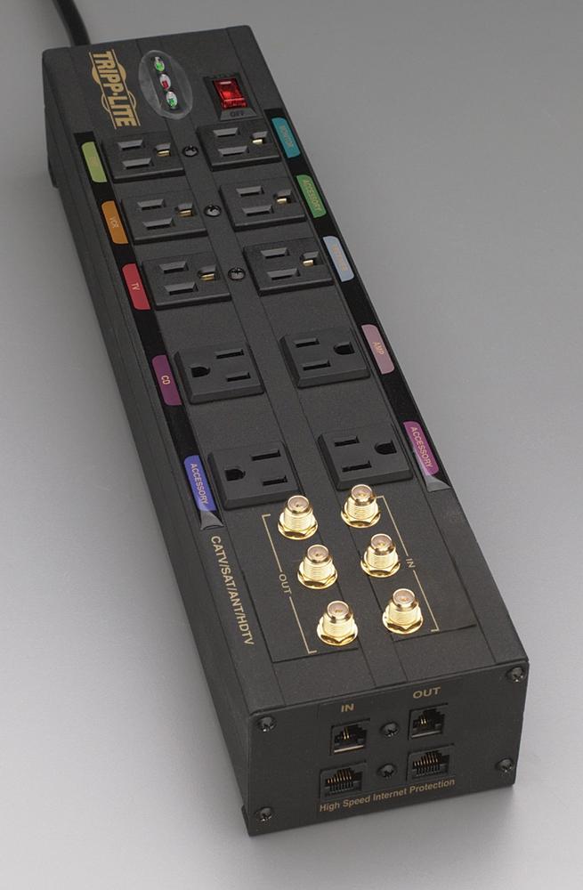 The Tripp Lite HT10DBS surge protector (image courtesy of Tripp Lite)