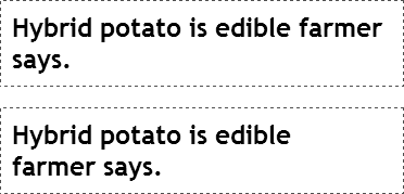 Headlines sometimes split between lines leaving a single word alone on a line (top)—in typography this is known as a "widow." Adding a nonbreaking space (bottom) can prevent widows and clarify a headline's meaning.