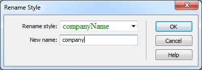 The Rename Style tool is a fast and easy way to change the name of a class style even if you used the style hundreds of times throughout your site.