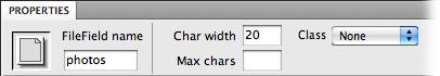 Avoid the "Max chars" field. It's intended to limit the number of characters that the field accepts, but doesn't have any effect on the File Field, which selects the full path to the file regardless of how many characters long it is.