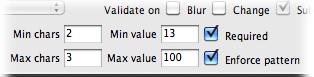 Go ahead, be a dictator. The Spry text field validation widget even lets you control how many characters someone can type into a field.