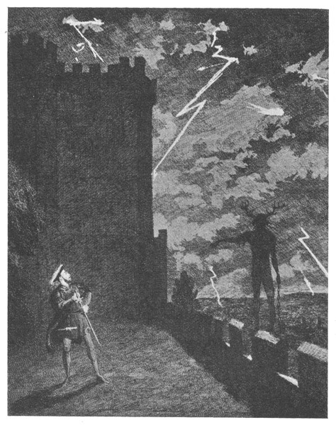 HERNE THE HUNTER APPEARING TO HENRY VIII. ("Windsor Castle"). From "Ainsworth's Magazine," vol. iii., 1843.