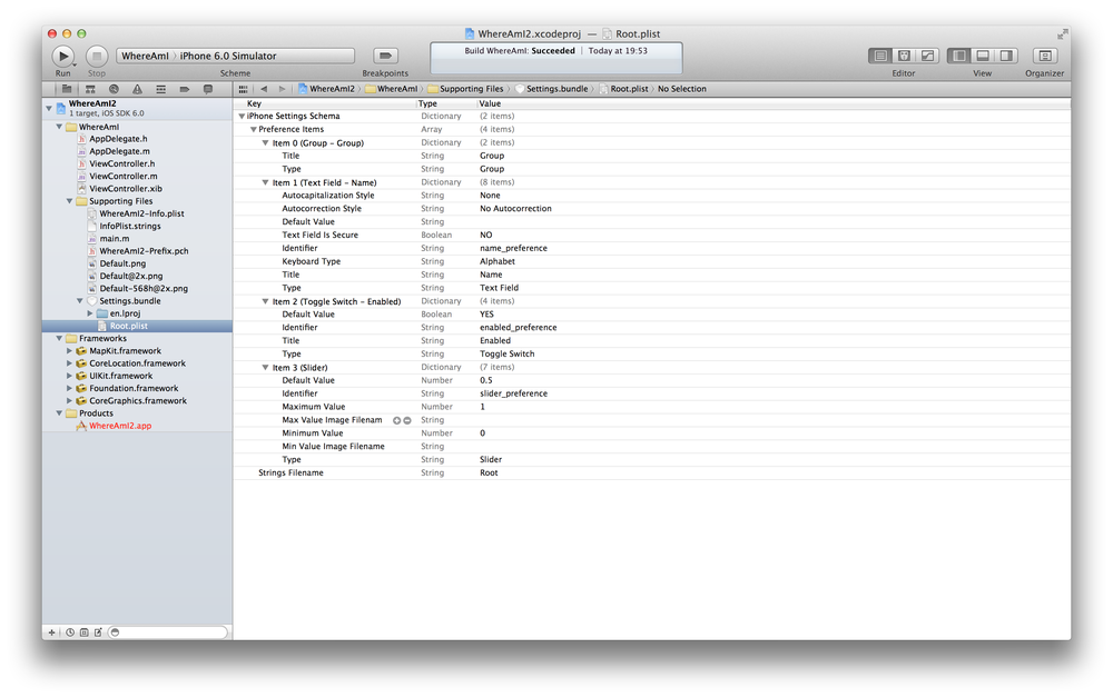 The contents of the default Settings.bundle file