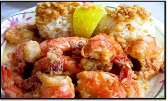 Shrimp "scampi" plate from Giovanni's. | The amount of garli… | Flickr