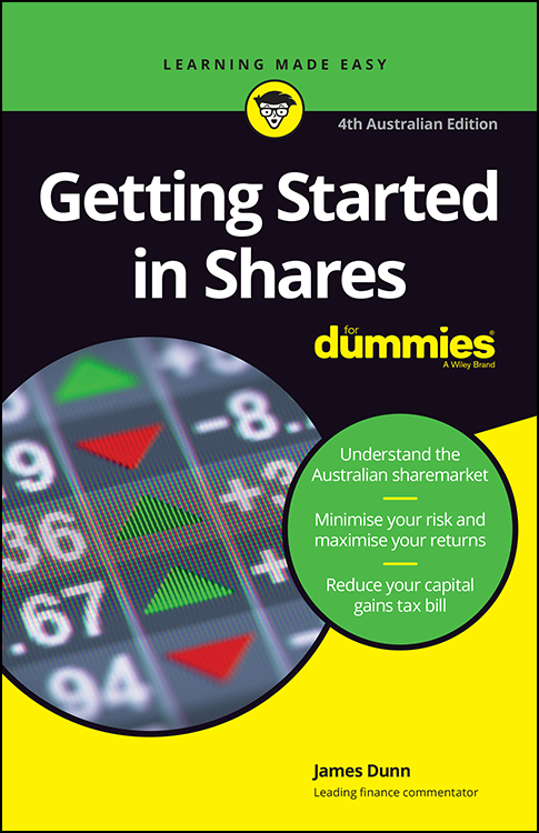 Cover: Getting Started in Shares For Dummies, 4th Australian Edition by James Dunn