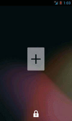 Lockscreen Add-A-Widget Panel, On a 4.2 Emulator