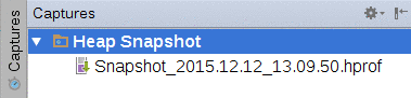 Android Studio, Heap Snapshot in Captures Tool