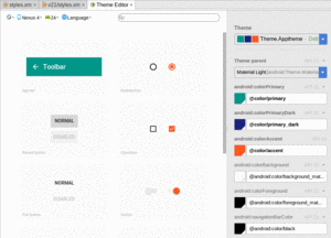 The Android Studio Theme Editor, For an Revised Theme