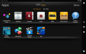 Kindle Fire HD, with CommonsWare App Icon