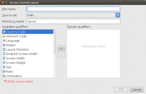 Android Studio Extract Layout Dialog